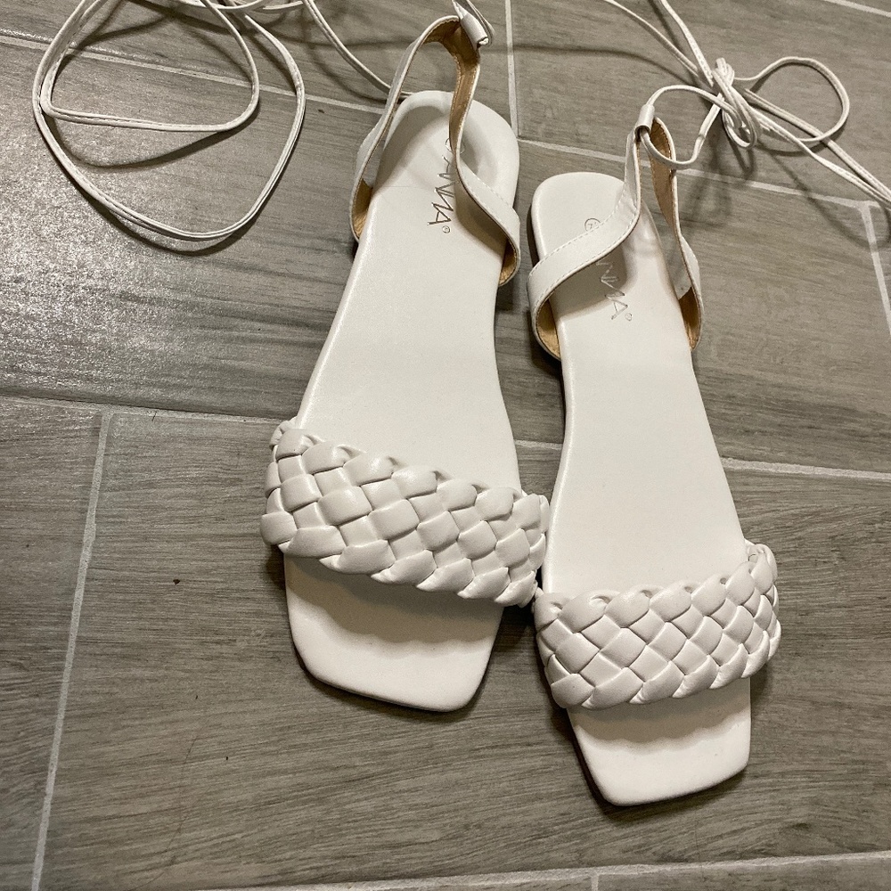White sandals